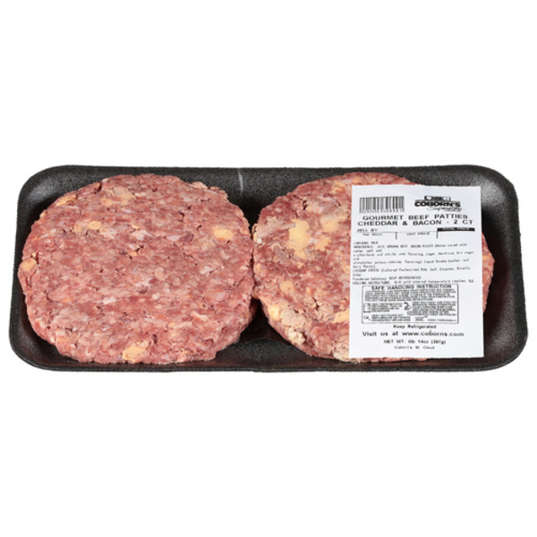 Packaged Meat Four Brother's USDA Certified Hereford Beef Gourmet Bacon & Cheddar Beef Patties hero