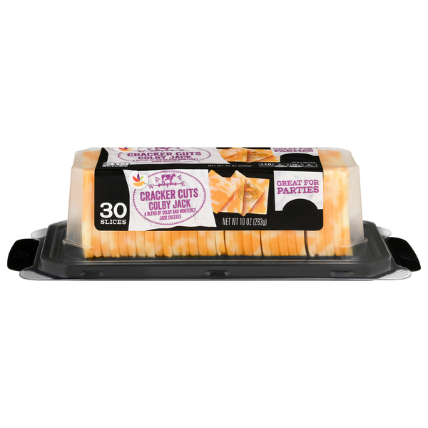 Packaged Cheese Store Brand Cheeses, Cracker Cuts, Colby Jack hero