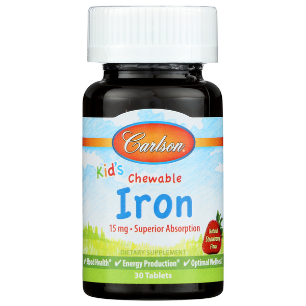 Vitamins & Minerals Carlson Kids Chewable Iron hero