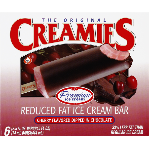 Ice Cream & Ice Creamies Ice Cream Bar, Reduced Fat, Cherry Flavored Dipped in Chocolate hero