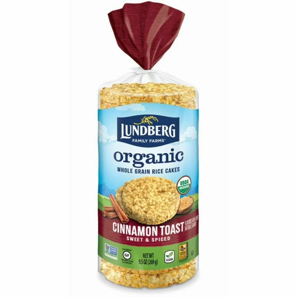 Crackers Lundberg Family Farms Organic Cinnamon Toast Rice Cakes hero