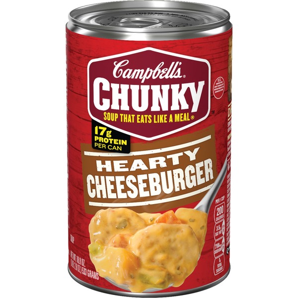 Soup, Broth & Bouillon Campbell's Hearty Cheeseburger Soup hero