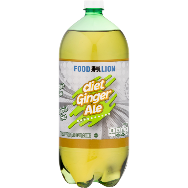 Soft Drinks Food Lion Soda, Caffeine Free, Calorie Free, Diet, Ginger Ale hero