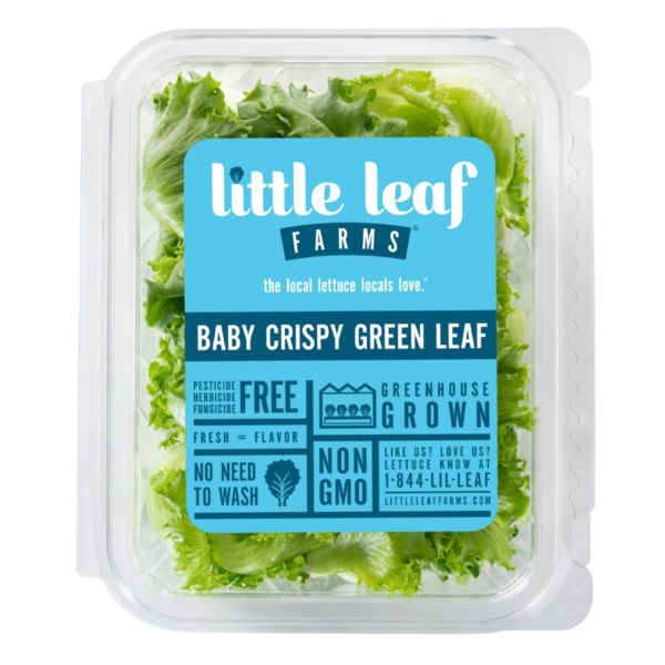 Fresh Vegetables Baby Crispy Green Leaf Little Leaf Farms hero