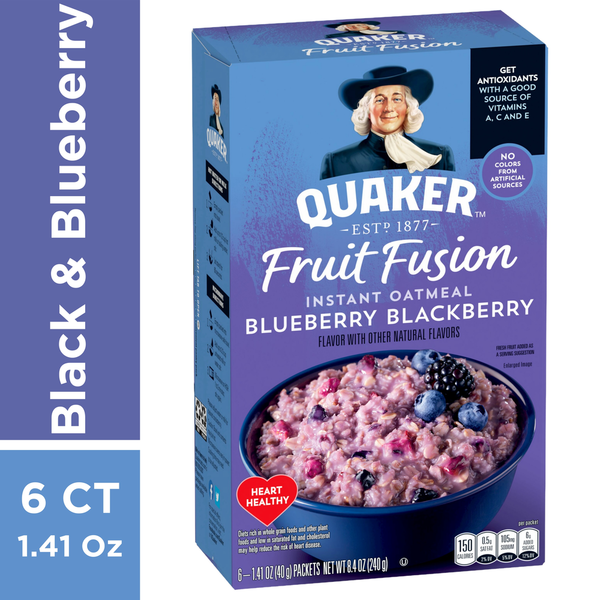 Hot Cereal & Pancake Mixes Quaker Instant Oatmeal, Blueberry Blackberry hero