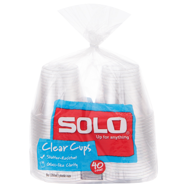 Plates, Bowls, Cups & Flatware SOLO Clear Cups, 9 Ounce hero