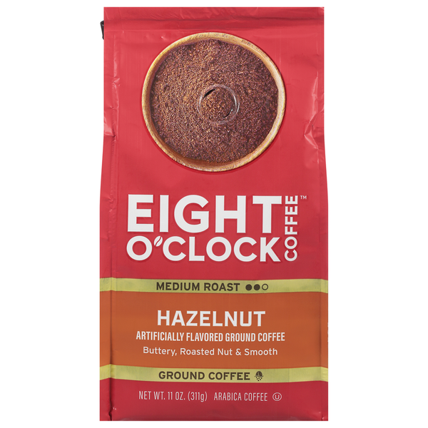 Coffee Eight O’Clock Coffee, Ground, Medium Roast, Hazelnut hero