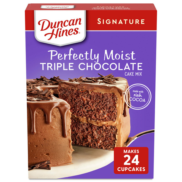 Doughs, Gelatins & Bake Mixes Duncan Hines Triple Chocolate Cake Mix, Baking Mix hero