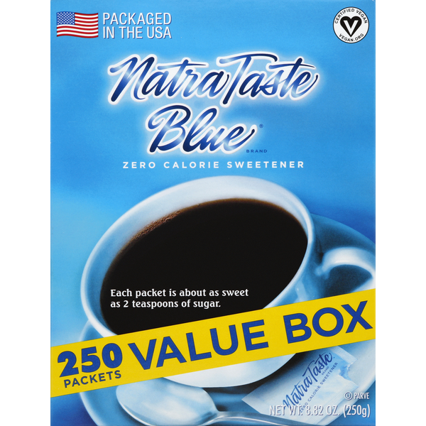 Sugar & Sweeteners NatraTaste Blue Sweetener, Zero Calorie, Value Box hero