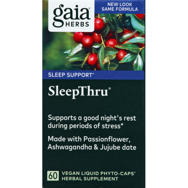 Vitamins & Supplements Gaia Herbs SleepThru, Vegan Liquid Phyto-Caps hero