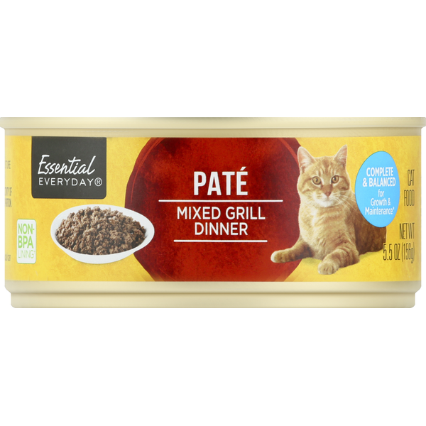 Cat Food & Care Essential Everyday Cat Food, Pate, Mixed Grill Dinner hero