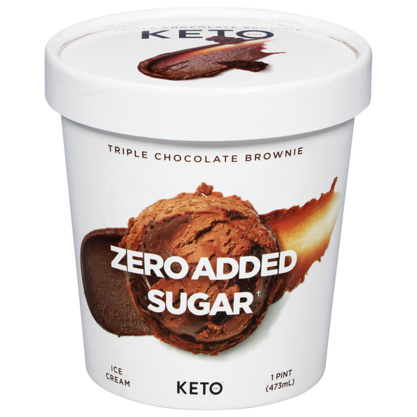 Ice Cream, Sorbet & Ice Keto Foods Triple Chocolate Brownie Ice Cream hero