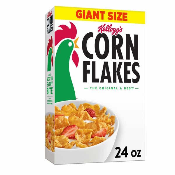 Cereal Kellogg's Corn Flakes Breakfast Cereal, Kids Cereal, Family Breakfast, Original hero