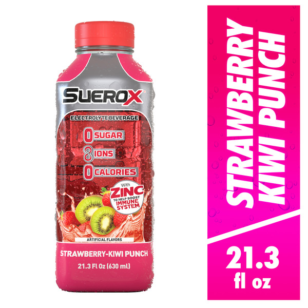 Energy & Sports Drinks SueroX Strawberry Kiwi Punch, Electrolyte Drink: Zero Sugar hero