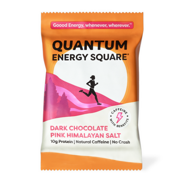 Energy & Granola Bars Quantum Energy Square Dark Chocolate Pink Himalayan Salt hero