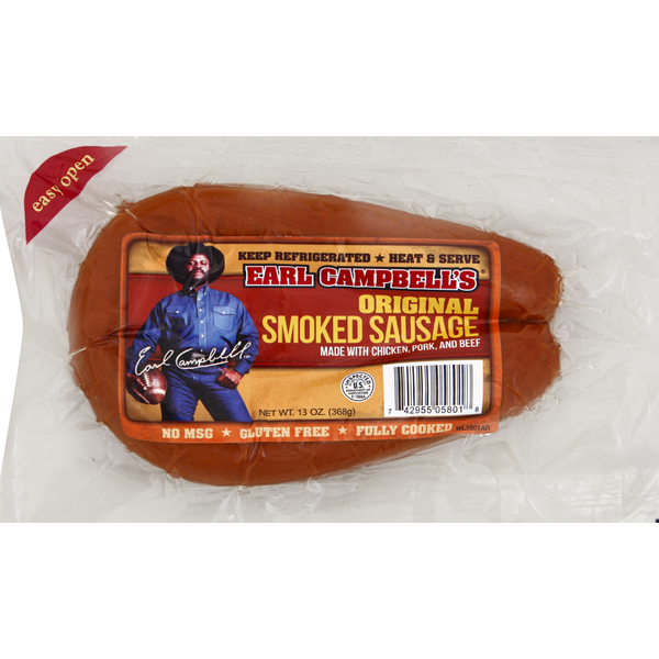 Hot Dogs, Bacon & Sausage Earl Campbell's Smoked Sausage hero