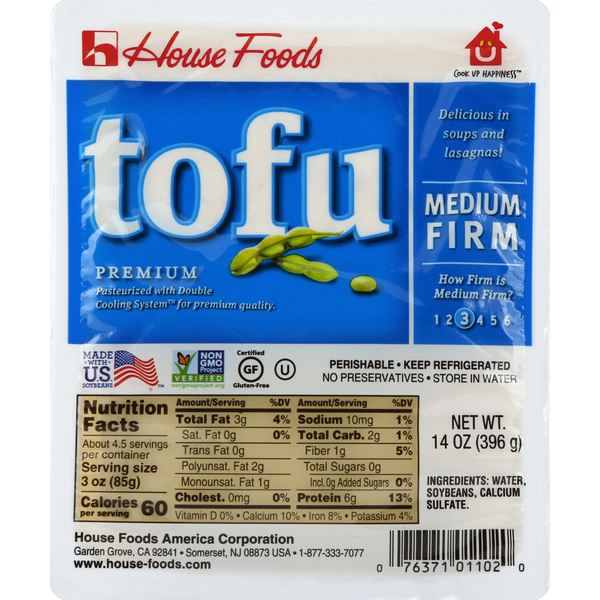 Tofu & Meat Alternatives House Foods Tofu, Premium, Medium Firm hero