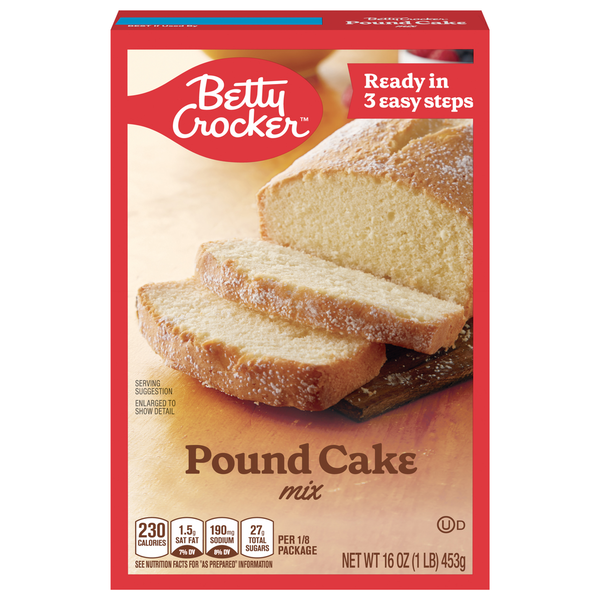 Doughs, Gelatins & Bake Mixes Betty Crocker Mix, Pound Cake hero