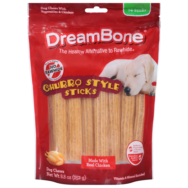 Dog Food & Care DreamBone Dog Chews, Churro Style Sticks hero