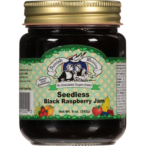 Amish Wedding Jam, Black Raspberry, Seedless hero