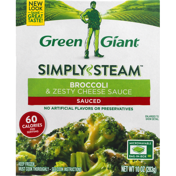 Frozen Produce Green Giant Broccoli & Zesty Cheese Sauce, Sauced hero