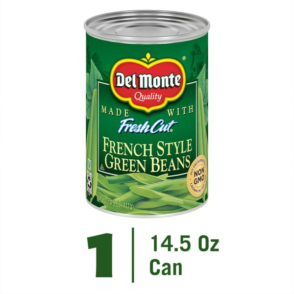 Holiday Items Del Monte BLUE LAKE French Style Green Beans, Canned Vegetables hero