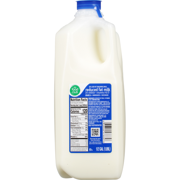 Milk Food Club Milk, Reduced Fat, 2% Milkfat hero