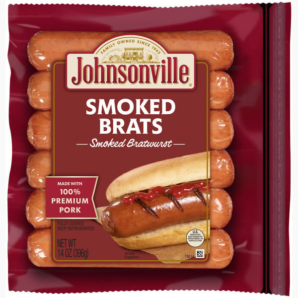 Hot Dogs, Bacon & Sausage Johnsonville Smoked Brats hero