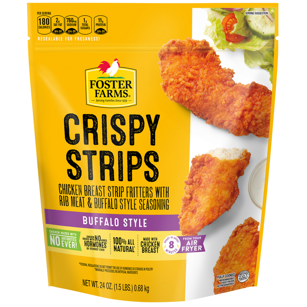 Frozen Appetizers & Sides Foster Farms Buffalo Style Crispy Chicken Strips hero