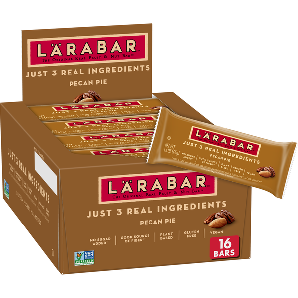 Energy & Granola Bars LÄRABAR Pecan Pie, Gluten Free Vegan Fruit & Nut Bars hero