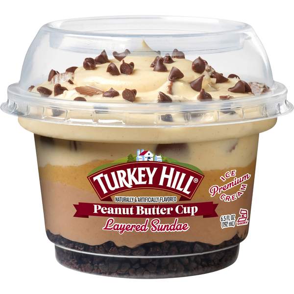 Ice Cream & Ice Turkey Hill Layered Sundae, Peanut Butter Cup hero