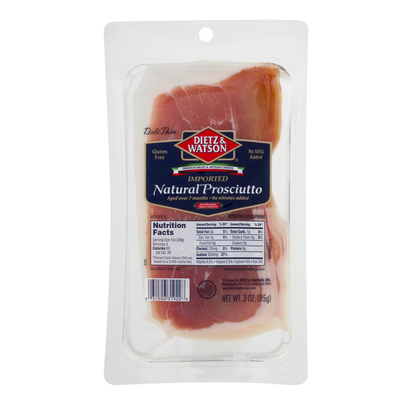 Prepared Meals Dietz & Watson Imported Natural Prosciutto, Pre-Sliced hero