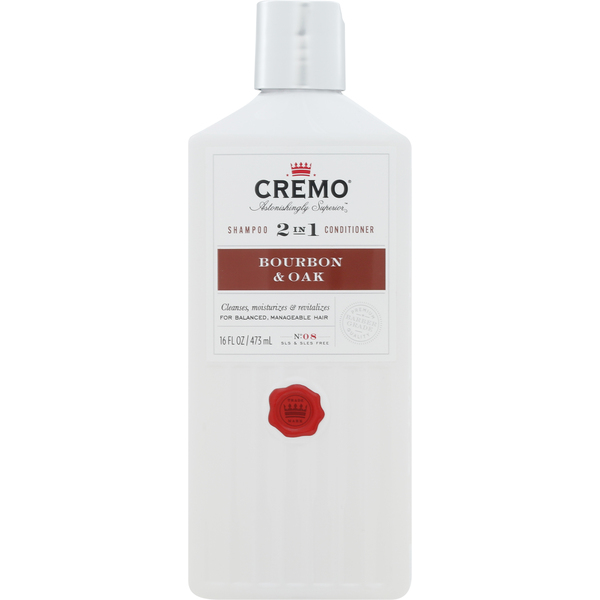 Body Lotions & Soap Cremo Shampoo & Conditioner, 2 in 1, Bourbon & Oak hero