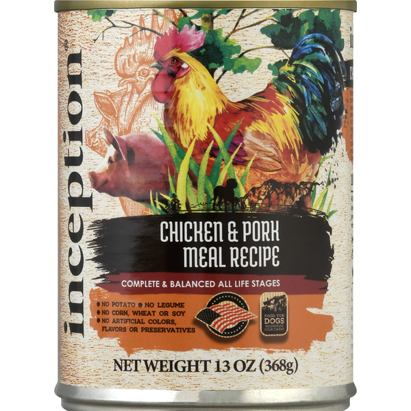 Inception Food for Dogs, Chicken & Pork Meal Recipe hero