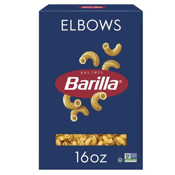 Dry Pasta & Noodles Barilla Elbows - Non-GMO Pasta Made with Durum Wheat Semolina & Kosher Certified hero