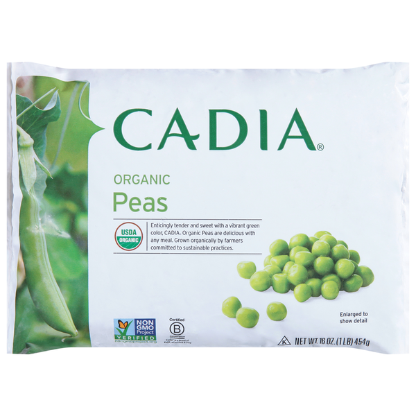 Frozen Produce CADIA Peas, Organic hero