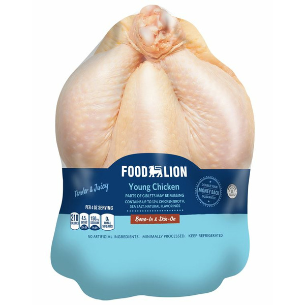 Fresh Chicken & Turkey Food Lion Whole Chicken hero