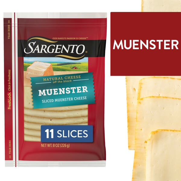 Cheese Sargento Sliced Muenster Natural Cheese hero