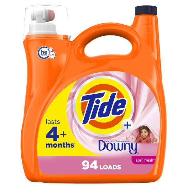 Tide Plus A Touch of Downy Liquid Laundry Detergent, April Fresh hero