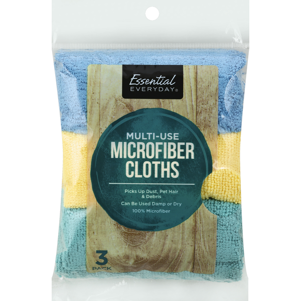 More Household Essential Everyday Microfiber Cloths, Multi-Use, 3 Pack hero