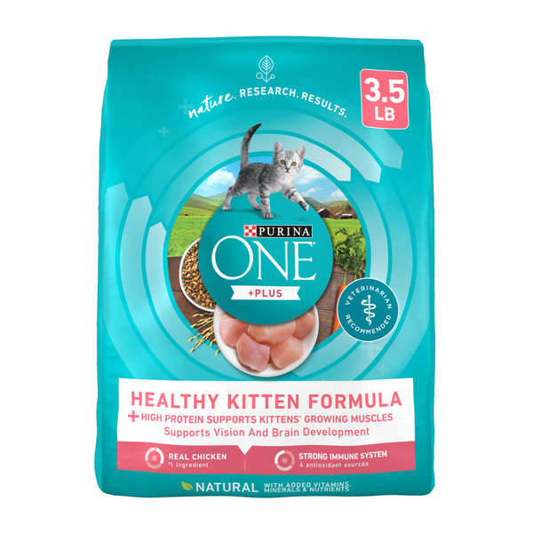 Cat Food & Care Purina ONE High Protein, Natural Dry Kitten Food, +Plus Healthy Kitten Formula hero