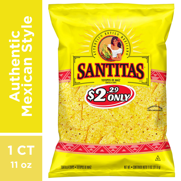 Chips & Pretzels SANTITAS Tortilla Triangles Tortilla Chips hero