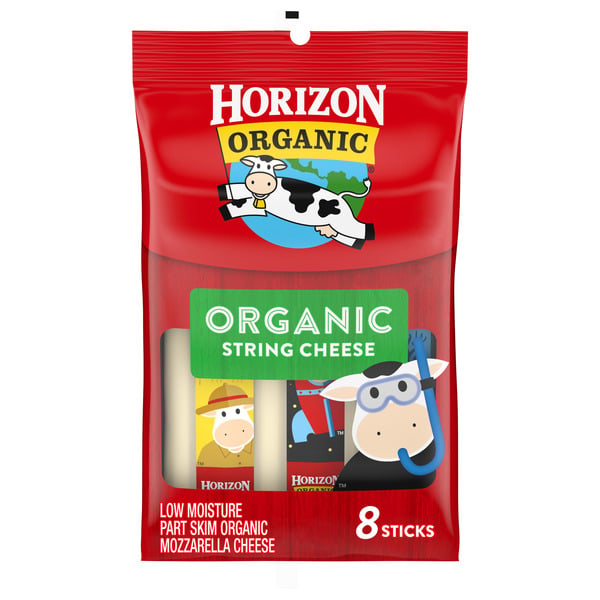 Horizon Organic Mozzarella String Cheese, 8 oz. Pack, 8 Sticks hero