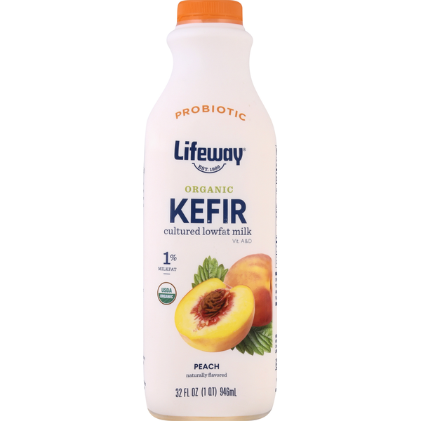 Yogurt Lifeway Kefir, Organic, Peach, Probiotic, 1% Milkfat hero