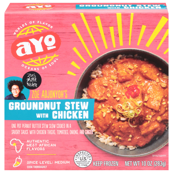 Frozen Meals AYO Foods Groundnut Stew, with Chicken, Medium hero