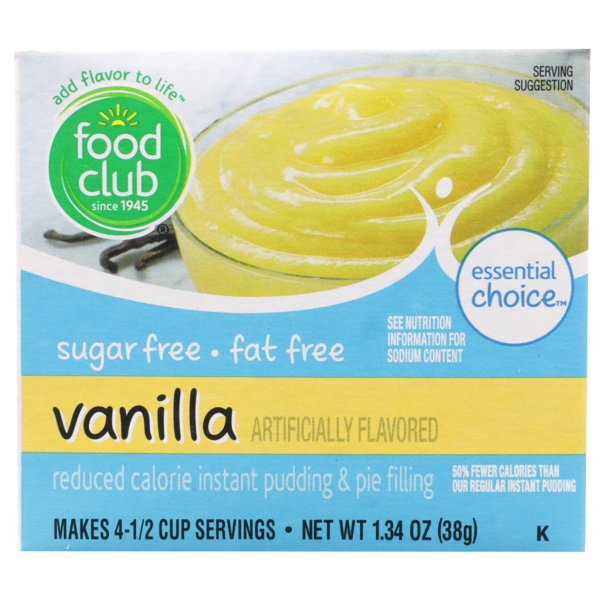 Doughs, Gelatins & Bake Mixes Food Club Vanilla Sugar Free Fat Free Reduced Calorie Instant Pudding & Pie Filling hero