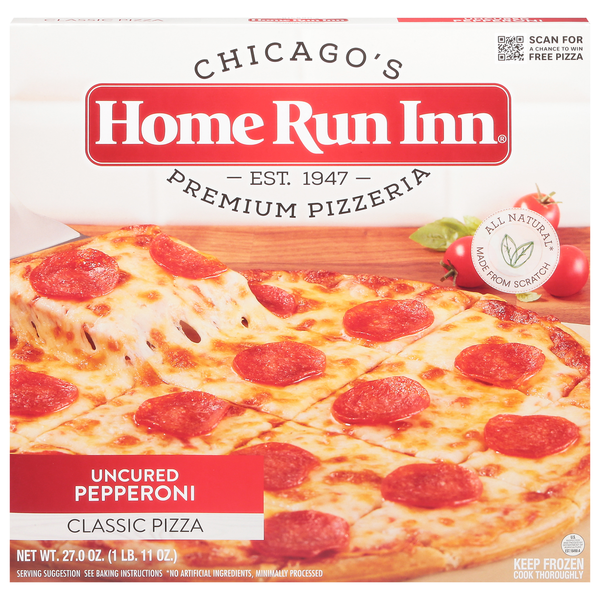 Frozen Pizza Home Run Inn Classic Pizza, Uncured Pepperoni hero