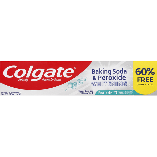 Oral Hygiene Colgate Toothpaste, Anticavity Fluoride, Whitening, Baking Soda & Peroxide hero