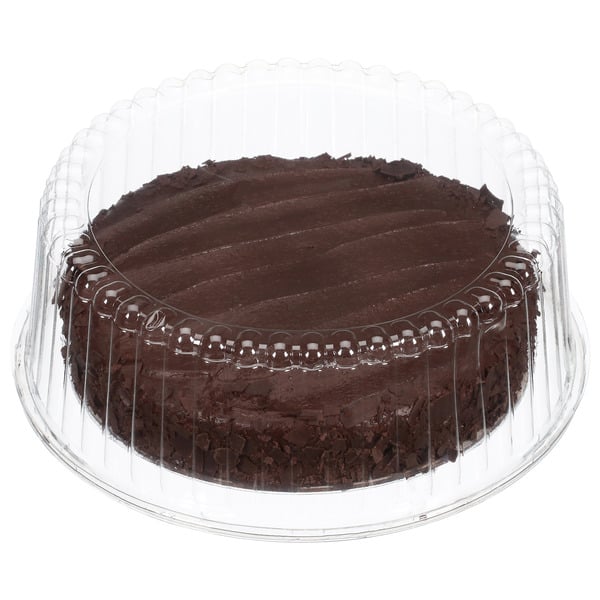 Bakery Desserts Rich's Double Chocolate Cake, 8" Single Layer Chocolate Cake With Chocolate Fudge Icing hero