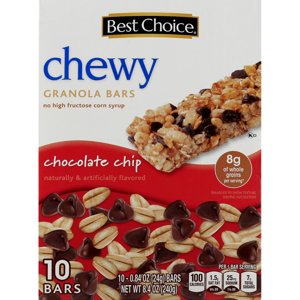 Energy & Granola Bars Best Choice Granola Bar, Chocolate Chip, Chewy hero